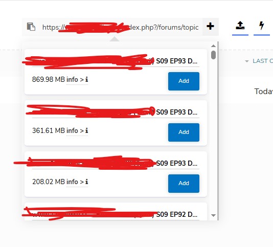 Multiple download options in Seedr